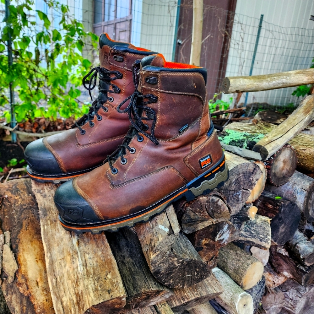 Timberland PRO Men's Brown and Black Work Boots